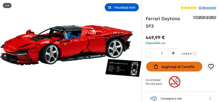 Ferrari Daytona SP3 finalmente in Lego