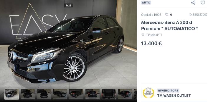 Mercedes Classe A prezzo e dettagli