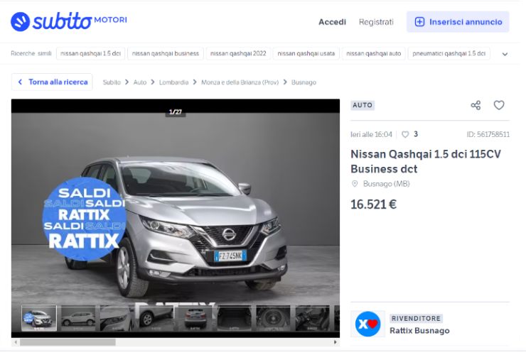 Nissan Qashqai, una affare da cogliere al volo