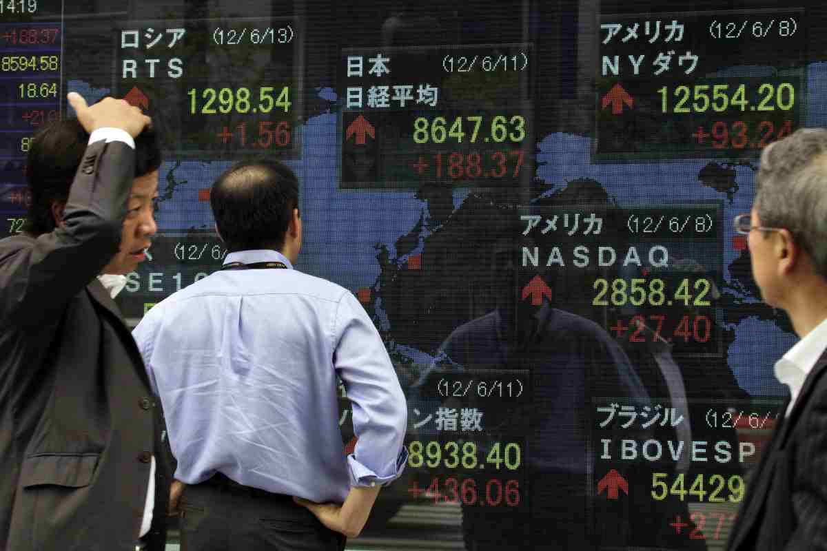 L'indice di Nikkei della Borsa di Tokyo preoccupante per l'automotive