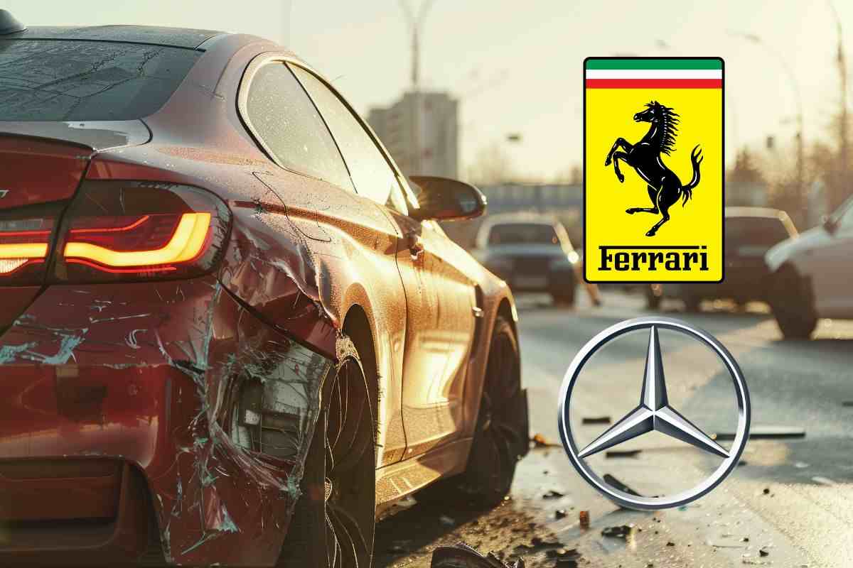 Incidente terribile tra Ferrari e Mercedes